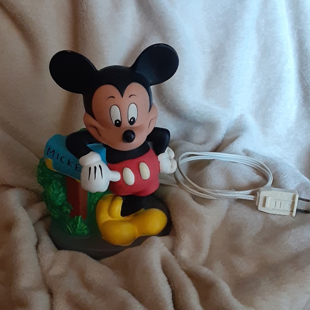 Vintage Mickey Mouse Coin bank/night light
